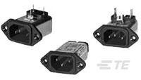Filtr wejściowy złącza IEC 10A C14 TE Connectivity Montaż na kołnierzu