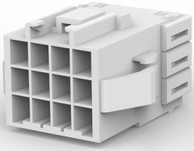 Socket housing, 12 pole, pitch 3.96 mm, straight, natural, 177913-1