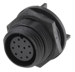 Złącze wielostykowe przemysłowe 12-pinowe Miniaturowe Montaż tylny Gniazdo Bulgin