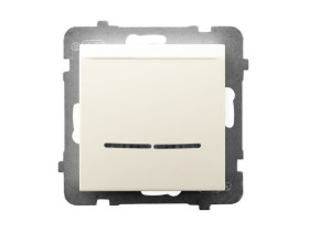 ARIA Wyłącznik hotelowy z podświetleniem pomarańczowym ecru ŁP-15US/m/27 OSPEL