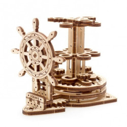 Koło sterowe - organizer - model mechaniczny do składania - fornir - 51 elementów - Ugearsmodels 70074