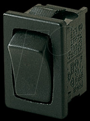 01801.6222-00 Rocker switch, 1-pin, NO, black