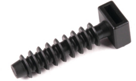 Wall anchor, (L x W) 44 x 12 mm, clamping range 7.0-8.0 mm, PA, black, for cable tie, 151-80110