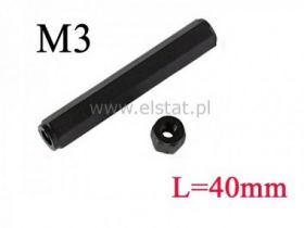 KDI6M3X40 tulejka dystansowa czarna 110stC