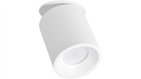 Oprawa Sufitowa Podtynkowa Haron Gu10 Tuba Spot Ruchoma Okrągła Biała Goldlux