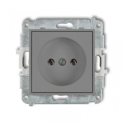 ICON Mechanizm gniazda pojedynczego bez uziemienia 2P (bez przesłon torów prądowych) szary mat 27IGP-1