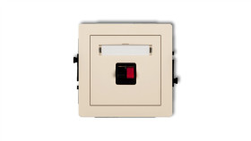 Deco Gniazdo Głośnikowe Pojedyncze Beżowy 1Dgg-1