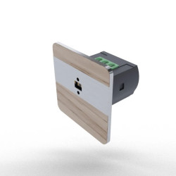 Laserowy czujnik odległości 9-27V DC (schodowy czujnik ruchu) montaż w puszce fi32 kolor jesion satyna DRL-12-20