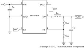 TPS54308 - 4.5V to 28V Input, 3A Output, Synchronous 350kHz FCCM Step-Down Converter