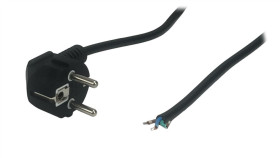 Przewód Zasilający Cee7 Ac-Eu 10A - Posac-10/7/7L-18B Czarny 1,8M