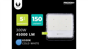 Naświetlacz Led Proxim+ 300W 6500K 45000Lm 230V Ip65 Forever Light 150Lm/W 5...