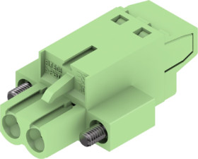 Socket header, 2 pole, pitch 5.08 mm, straight, green, 1475770000