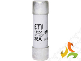 Bezpiecznik topikowy PV CH 14x51 gPV 36A cylindryczny 002637115 ETI