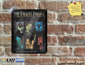 The Chaos Engine - Amiga Video Game Artwork on Rustic - Metal Sign