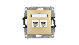 Icon Mechanizm Gniazda Telefonicznego Podwójnego 2Xrj11, 4-Stykowy,...