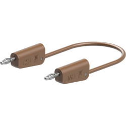 Stäubli 641030-10027 test lead, 100 cm, brown, flexible, Ø 4 mm stackable plugs