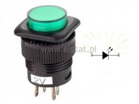 Przeł. stabilny NO R13 fi=16,2mm 1,5A LED