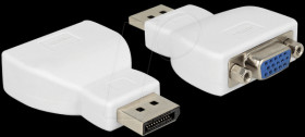 65568 DisplayPort plug > VGA socket adapter, white