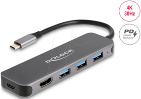 64171 USB hub 3.0 Type-C, 3x USB-A, 1x HDMI, PD 85 W