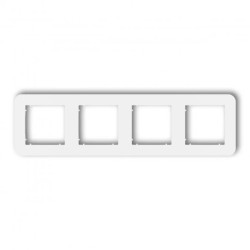 MINI Ramka uniwersalna poczwórna zaokrąglona z tworzywa biały MRTZ-4