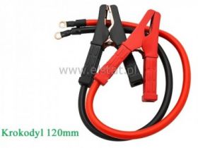 Krokodylki czarny + czerwony z kablem; 150A (1kpl)