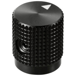TruComponents 320031 Control knob &#x2B; marking Black (&#xD8; x H) 14mmx16mmAlu