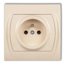 LOGO Gniazdo pojedyncze z/u beżowy 1LGP-1zp