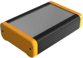 PA/PVC handheld enclosure, (L x W x H) 191 x 280 x 76 mm, yellow/black (RAL 1003), IP65, 029111000