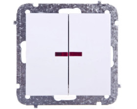 Sentia Łącznik świecznikowy 10A z podświetleniem biały 1424-10