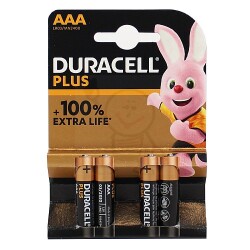 LR3 / AAA Duracell Plus +100% Bx4 1117