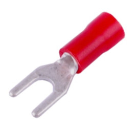 Końcówka widełkowa izolowana M3 czerwona 100szt SGE