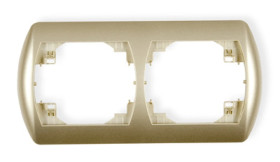 TREND Ramka pozioma podwójna złoty 6RH-2