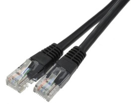 Patchcord UTP kat.6 kabel sieciowy LAN 2x RJ45 linka czarny 15m