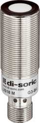 Czujnik ultradźwiękowy M18 Ultradźwiękowy 150 → 1500 mm Di-Soric 18 → 30 V DC Gwintowany