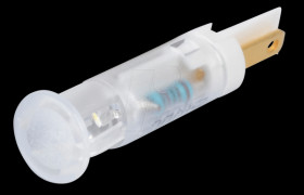 QS81XXW24 Indicator LED, 24 V DC, 8 mm, FASTON, white