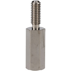 R-TECH 524409 Hex Threaded M-F Spacer Brass 5mm A/F M3 12mm - Pack Of 25