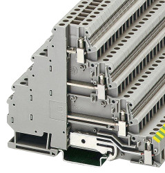 Zacisk do montażu na szynie DIN Phoenix Contact poziomy: PoczwórnyŚruba DLK 4-PE 32A 400 V