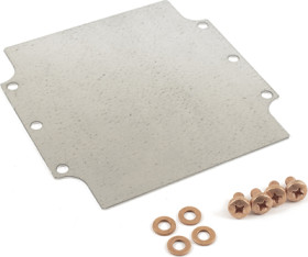 Mounting plate, steel, (L x W x H) 149 x 144 x 2 mm, gray, for 1590Z160, 1590Z160PL