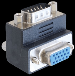 65289 Adaptor VGA plug/jack 90° angulated