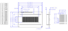 LCD-CC-1604A-FHW K/W-E6 C