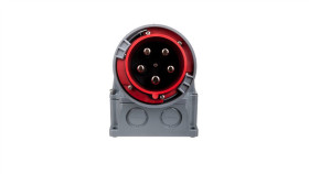 Wtyczka Odbiornikowa 125A 5P 400V Czerwona Ip67 Power Twist 545-6