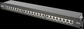 DN-91624S-EA-B Patchpanel, 19", 24-Port, Cat.6a, 1RU