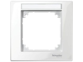 MERTEN M-PLAN Ramka 1 pojedyncza z polem opisowym biały polarny MTN514119 SCHNEIDER ELECTRIC
