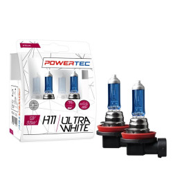 Żarówka H11 12V POWERTEC Ultra White DUO, 55W Kpl. 2 Sztuki
