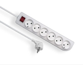 Przedłużacz z wyłącznikiem CLASSIC 6-gniazd z/u 10m /OMY 3x1/ PSN-6010W
