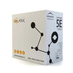 Przewód UTP Solarix, kat.5e, box 305m, zewnętrzny, SXKD-5E-UTP-PE