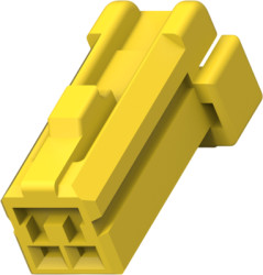 Socket, unequipped, 2 pole, straight, 1 row, yellow, 174056-1