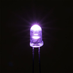 TruOpto OSK64L5111A 5mm Sakura (Violet) 15&#xB0; LED 8,400MCD Water Clear