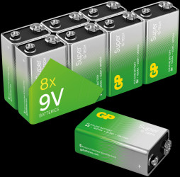 030E1604ALB8 Alkaline battery, 9 V, 8 pcs.