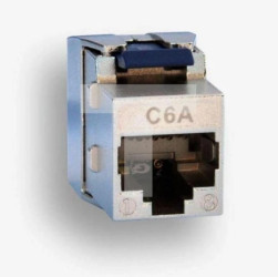 Gniazdo STP RJ 45 kat. 6A keystone niebieskie (beznarzędziowe) slim EM/SQKSS-C6A